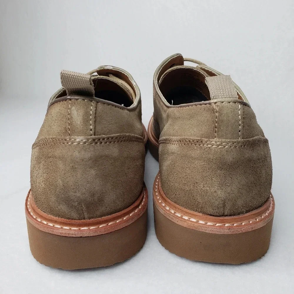 Steve Madden Mens Voyagee Beige Suede Burnish Oxfords Sz 13D Extra Light